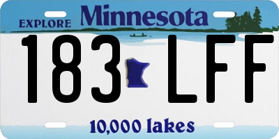 MN license plate 183LFF