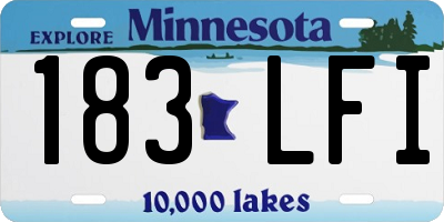 MN license plate 183LFI