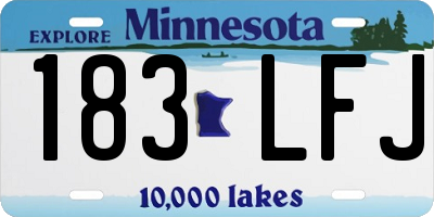 MN license plate 183LFJ