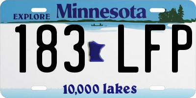 MN license plate 183LFP