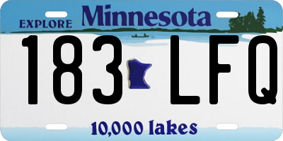 MN license plate 183LFQ