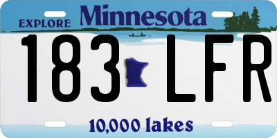 MN license plate 183LFR