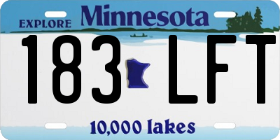MN license plate 183LFT
