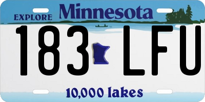 MN license plate 183LFU