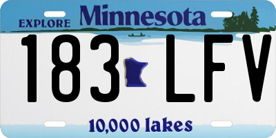 MN license plate 183LFV