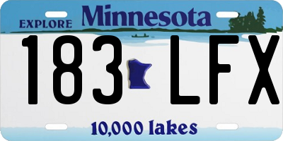 MN license plate 183LFX