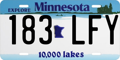 MN license plate 183LFY