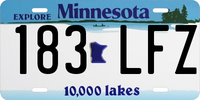 MN license plate 183LFZ