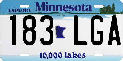 MN license plate 183LGA