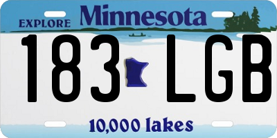 MN license plate 183LGB