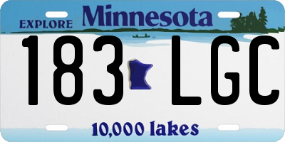 MN license plate 183LGC