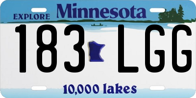 MN license plate 183LGG