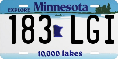 MN license plate 183LGI