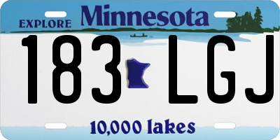 MN license plate 183LGJ