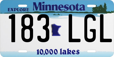 MN license plate 183LGL