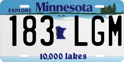 MN license plate 183LGM