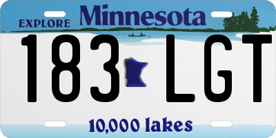 MN license plate 183LGT