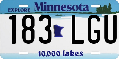 MN license plate 183LGU