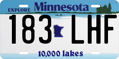 MN license plate 183LHF