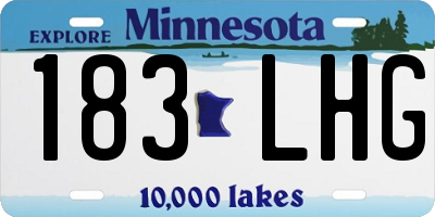 MN license plate 183LHG
