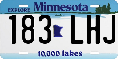 MN license plate 183LHJ