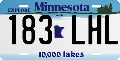 MN license plate 183LHL