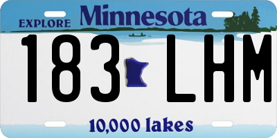 MN license plate 183LHM