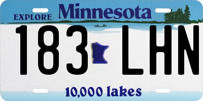 MN license plate 183LHN