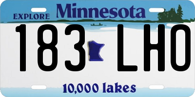 MN license plate 183LHO