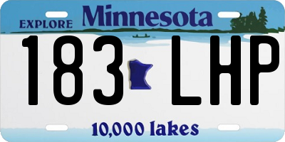 MN license plate 183LHP