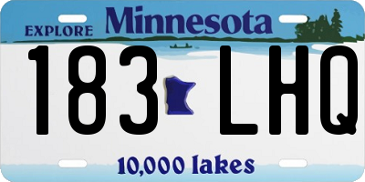 MN license plate 183LHQ