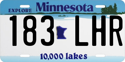MN license plate 183LHR