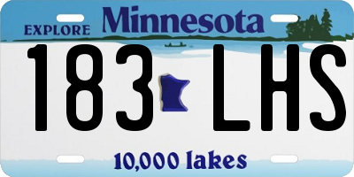 MN license plate 183LHS