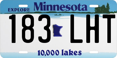 MN license plate 183LHT