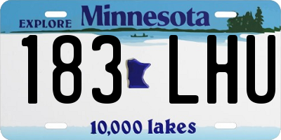 MN license plate 183LHU
