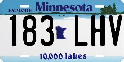 MN license plate 183LHV