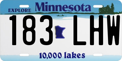 MN license plate 183LHW