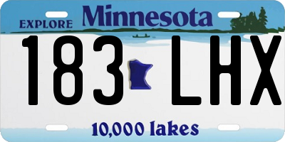 MN license plate 183LHX