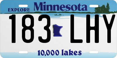 MN license plate 183LHY