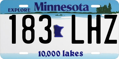 MN license plate 183LHZ