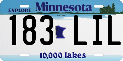 MN license plate 183LIL
