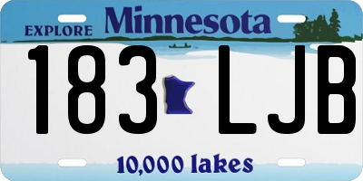 MN license plate 183LJB