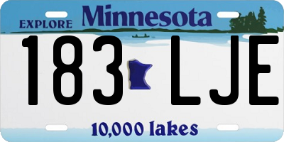 MN license plate 183LJE