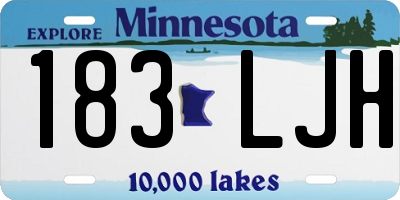 MN license plate 183LJH