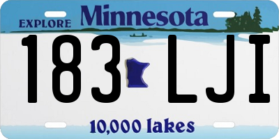 MN license plate 183LJI