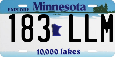 MN license plate 183LLM