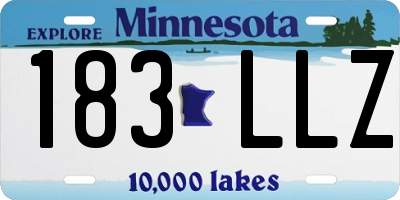 MN license plate 183LLZ