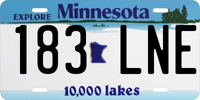 MN license plate 183LNE