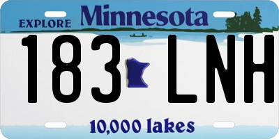 MN license plate 183LNH