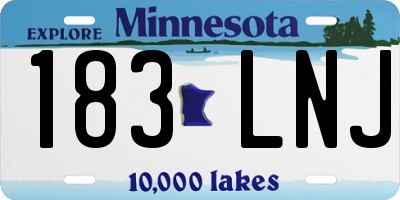 MN license plate 183LNJ